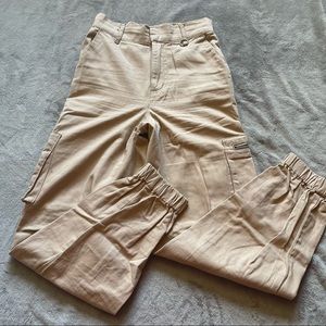 Tan Cargo Joggers
